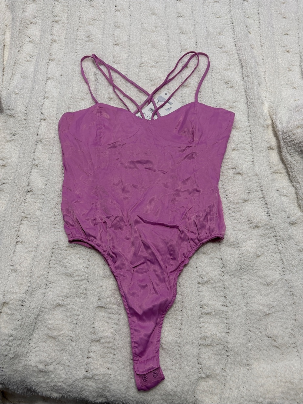 Zara Magenta/Pink Satin Bodysuit